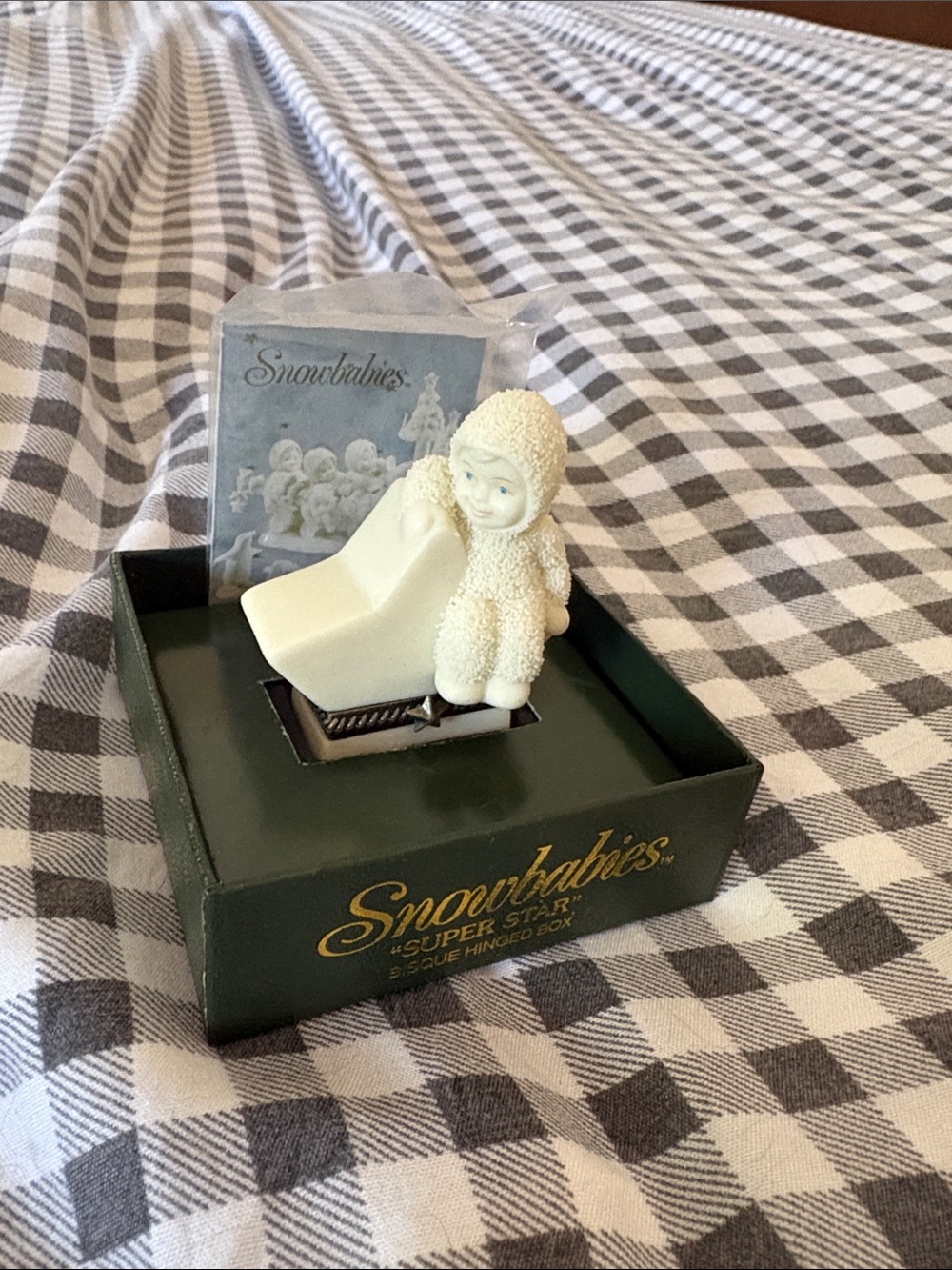Snowbabies Figurine with Sled - White